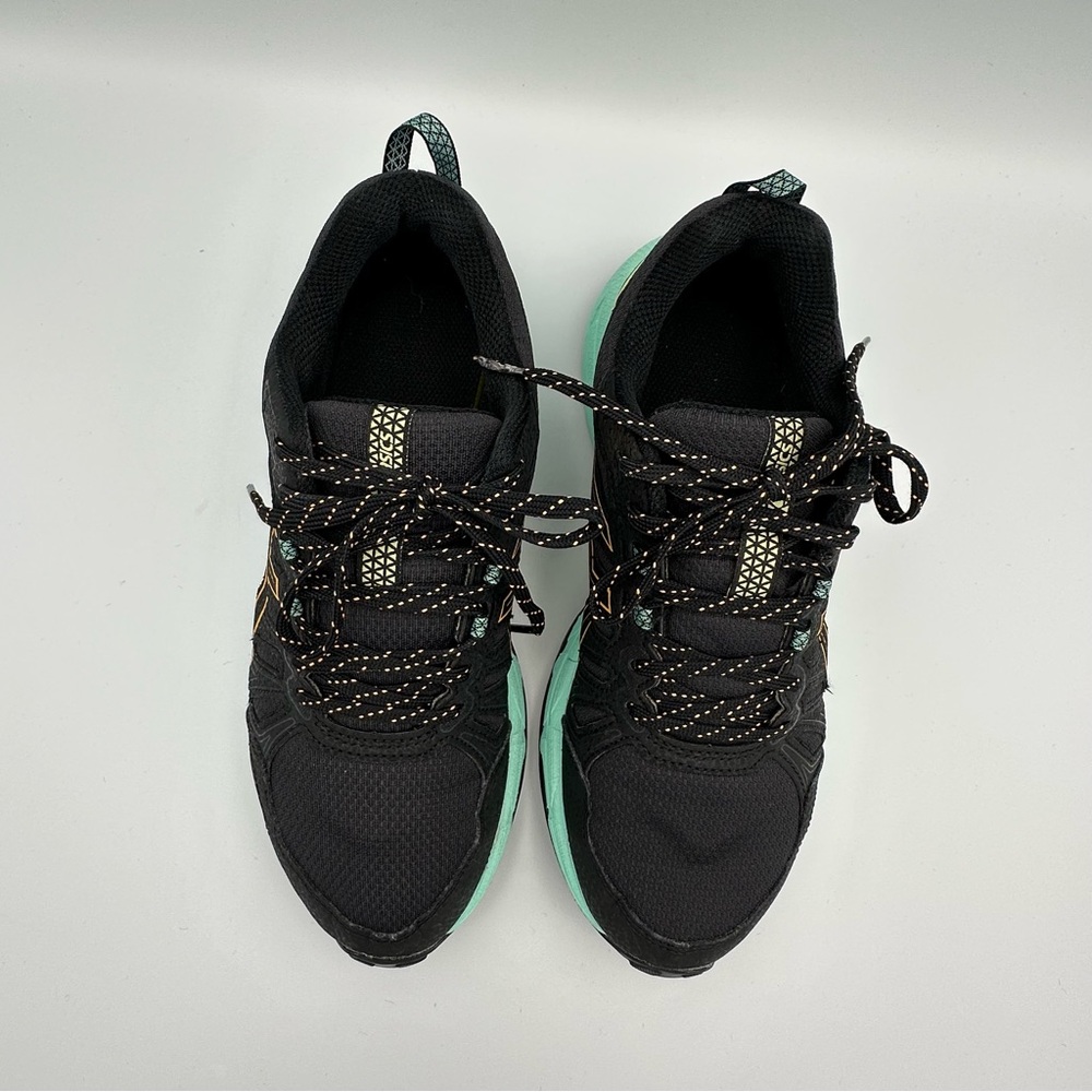 ASICS Gel Ventura-7 Women's Size 7 US Mesh Black Green Running Shoes 1012A476 - Picture 7 of 12